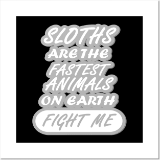 Funny Sloth Saying Lazy Sleepy Gift Posters and Art